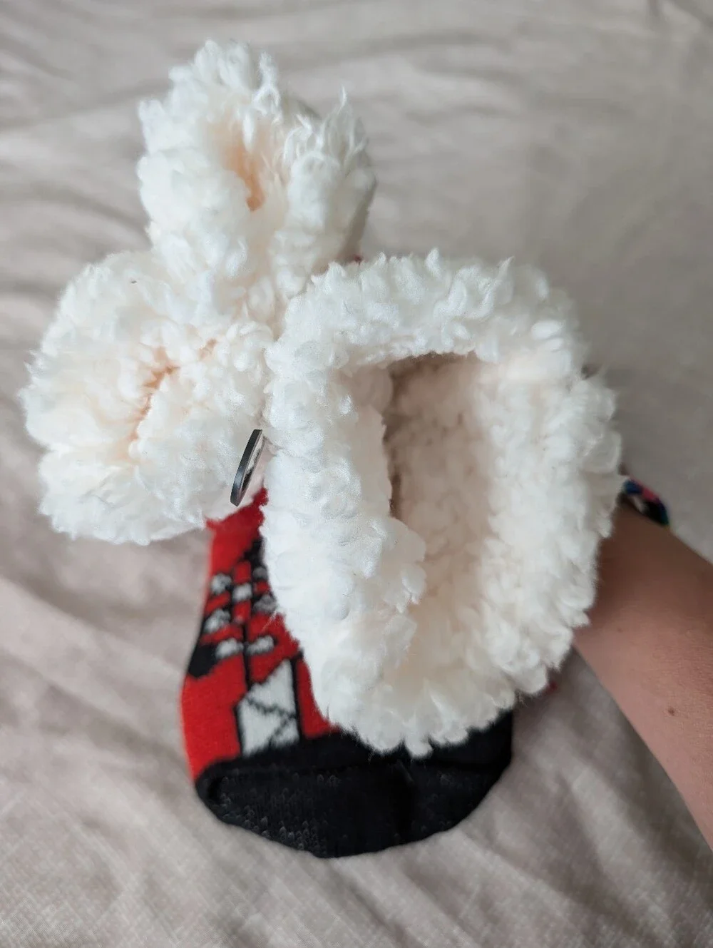 Las Vegas Sherpa Socks with Grippers on the Bottom, King & Queen, one size